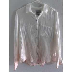 Rails Ellis Top Womens Medium White Pink Ombre Gauzy Beach Coastal Travel Resort